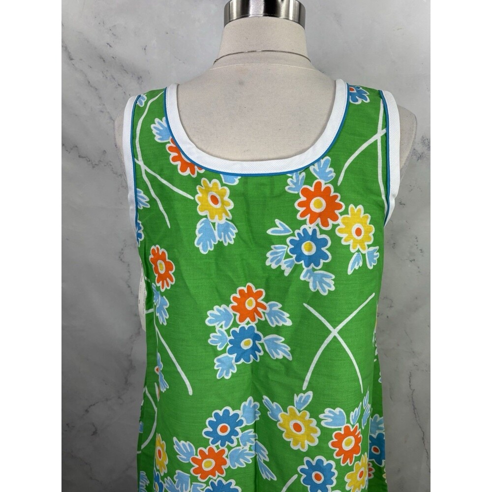 Vtg 60s Flower Power Patio House Dress Loungewear Psychedelic Hippy NWT MCM 70s - Picture 14 of 16